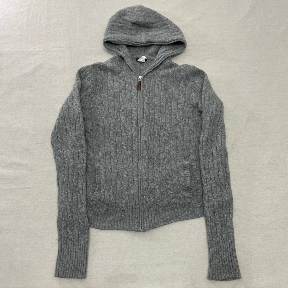 J. Crew Gray Cable Knit Sweater